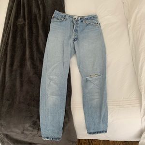 RE/DONE Levis High Rise Ankle Crop in Indigo